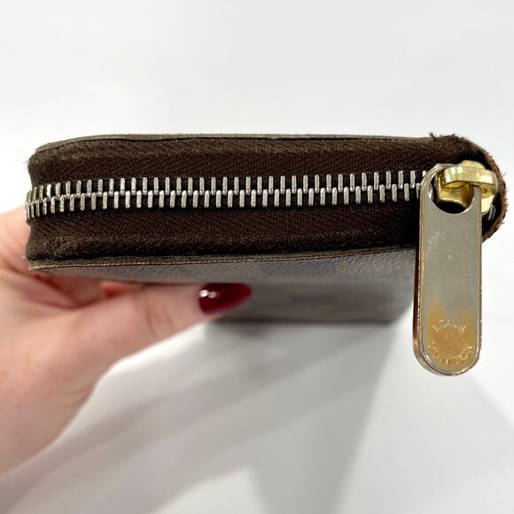 Louis Vuitton Zippy Wallet Damier Ebene Long Zip Around Brown Classic Check - Picture 13 of 16